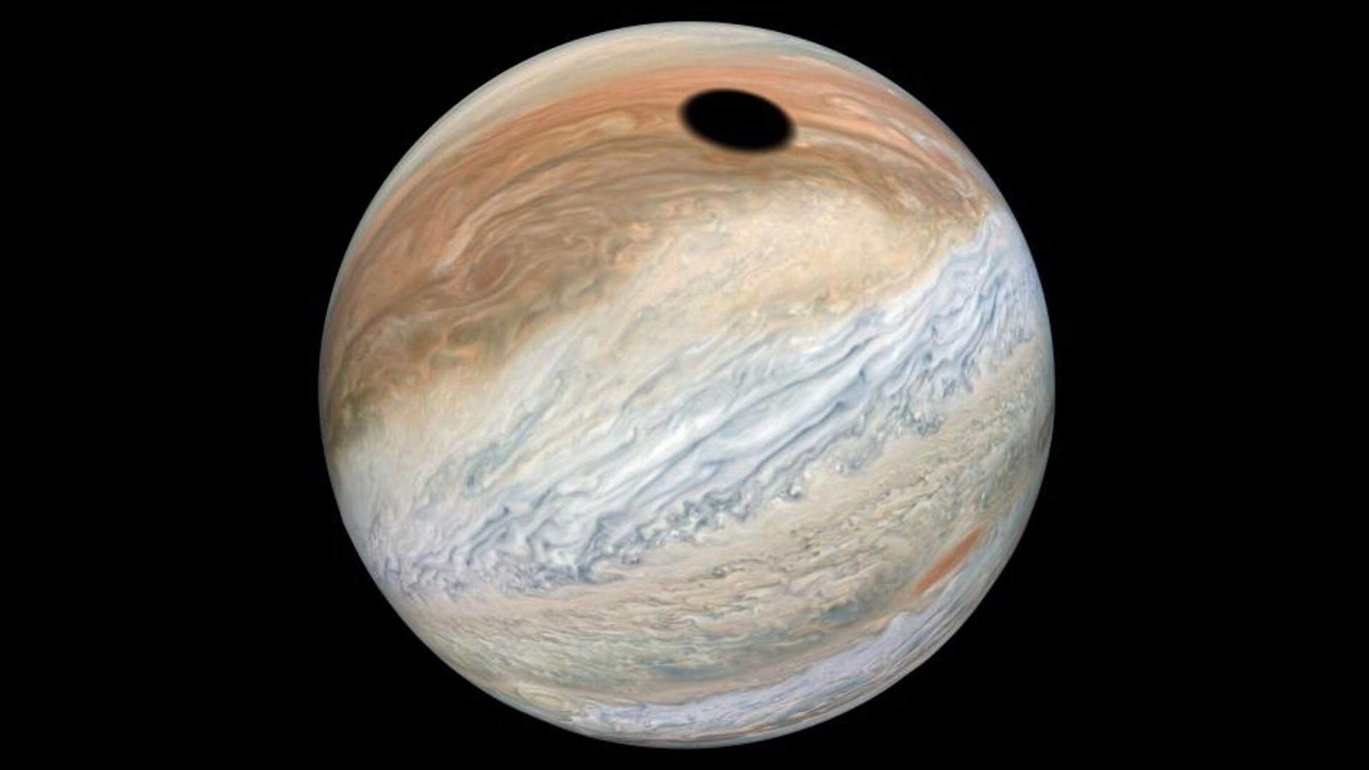 Io Shadow On Jupiter - HD Wallpaper 