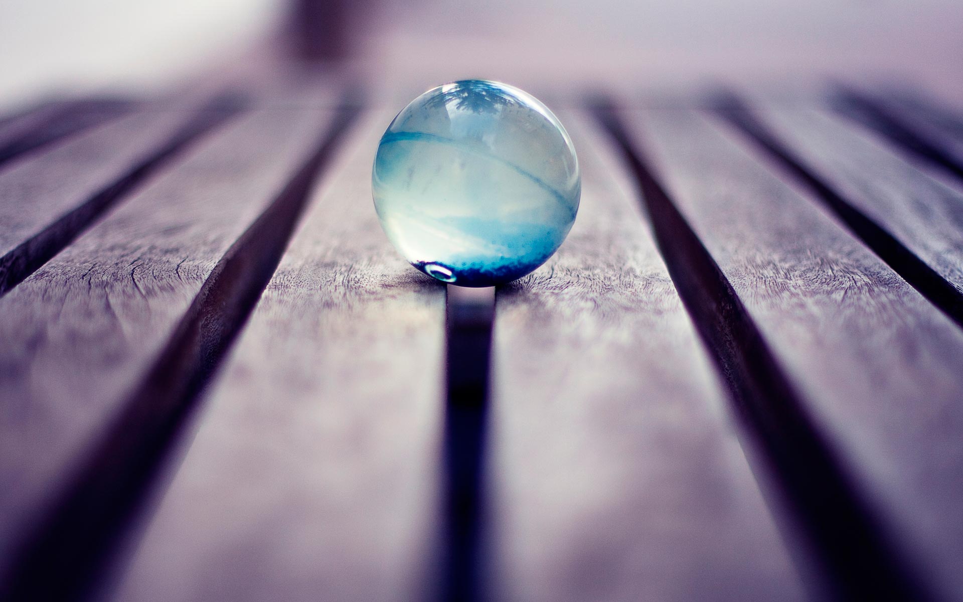 Beautiful Clear Marble On The Wood Wallpaper High Resolution - Glass Ball Hd - HD Wallpaper 