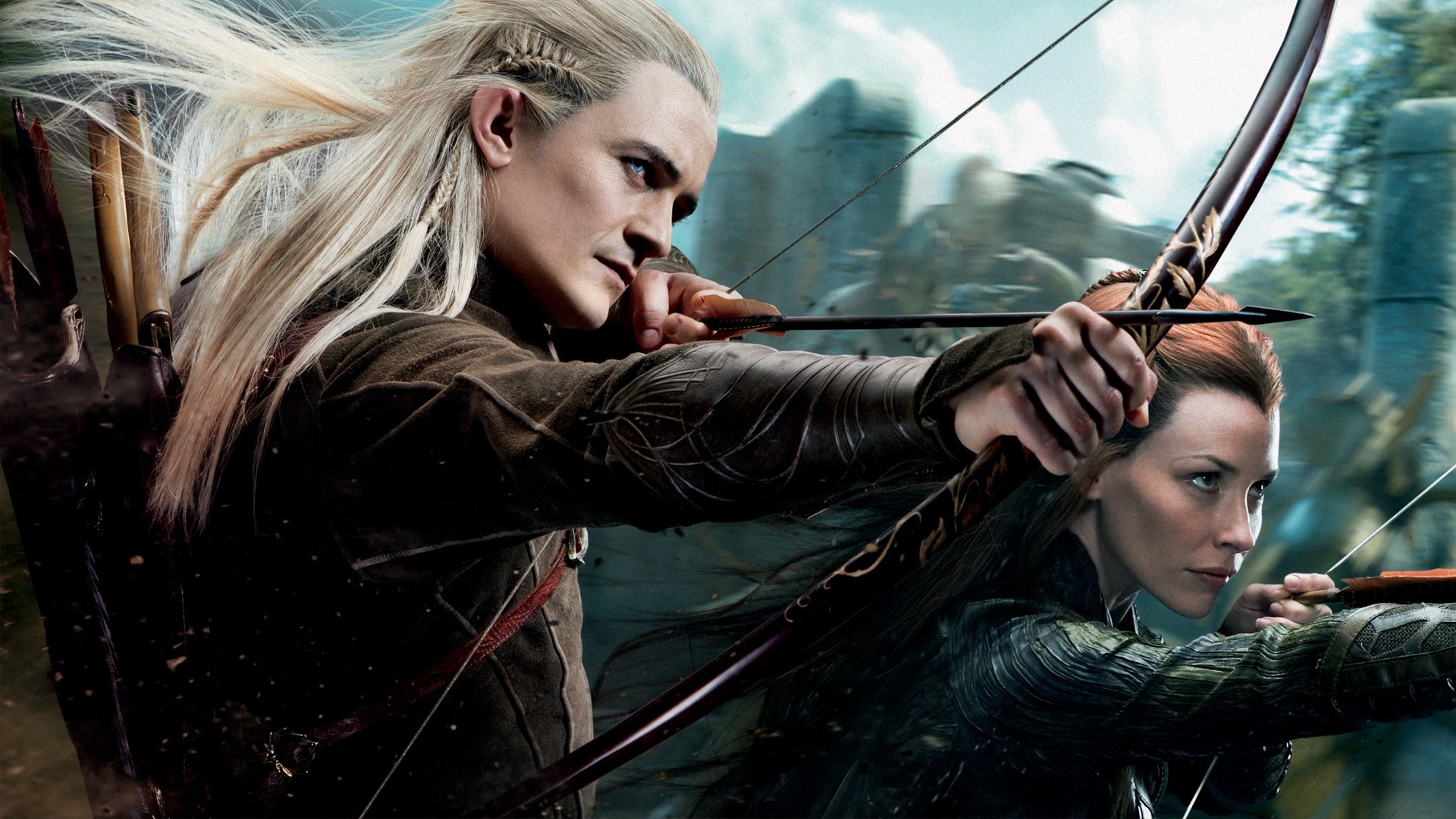 Legolas Und Tauriel Hobbit - HD Wallpaper 