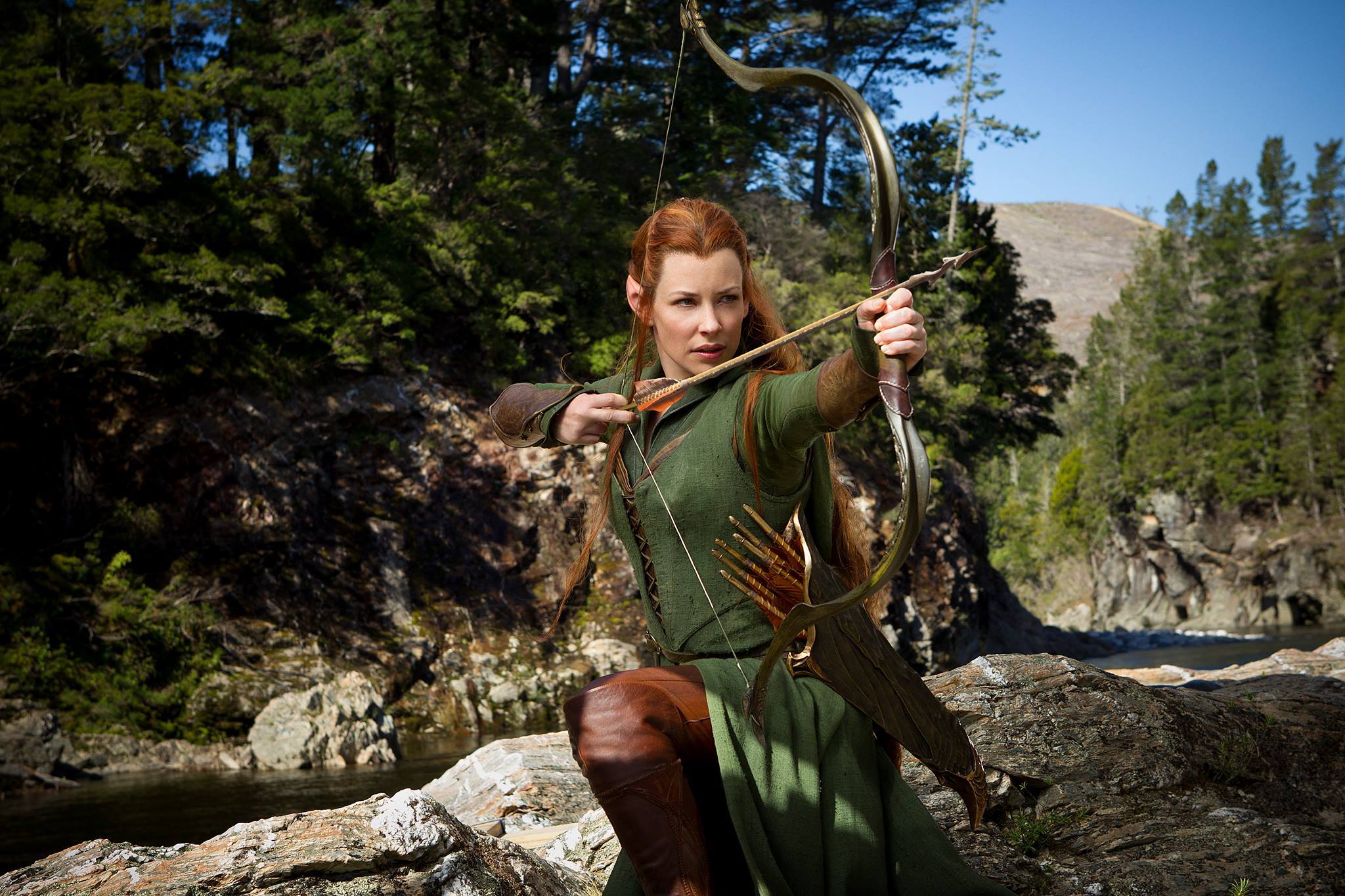 Wallpaper Of Tauriel, The Hobbit, The Desolation Of - Evangeline Lilly Hobbit - HD Wallpaper 