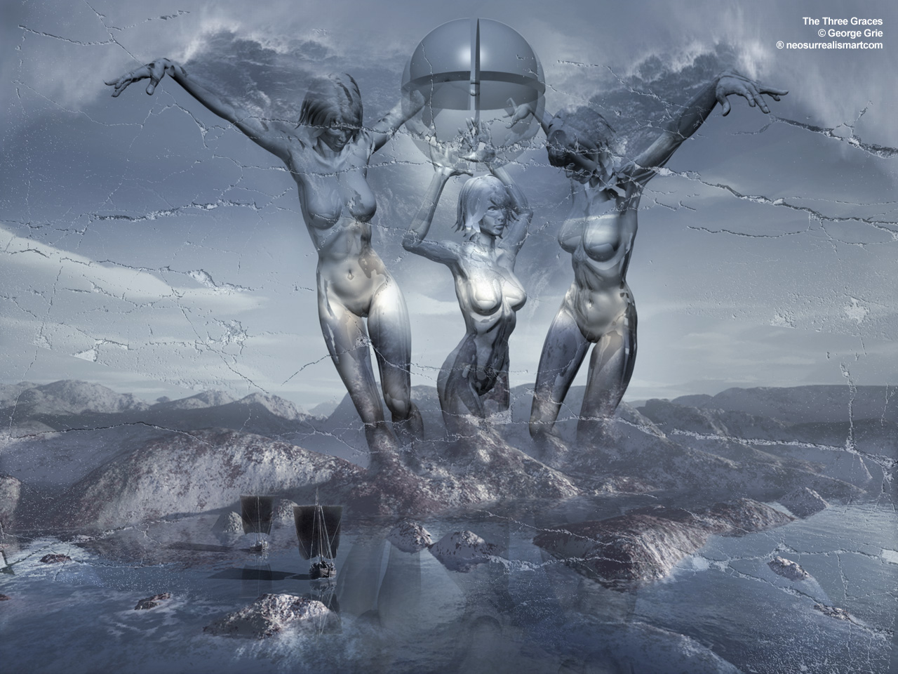 Three Graces By George Grie - HD Wallpaper 