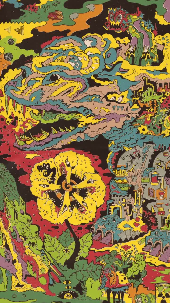 King Gizzard And The Lizard Wizard Iphone - HD Wallpaper 