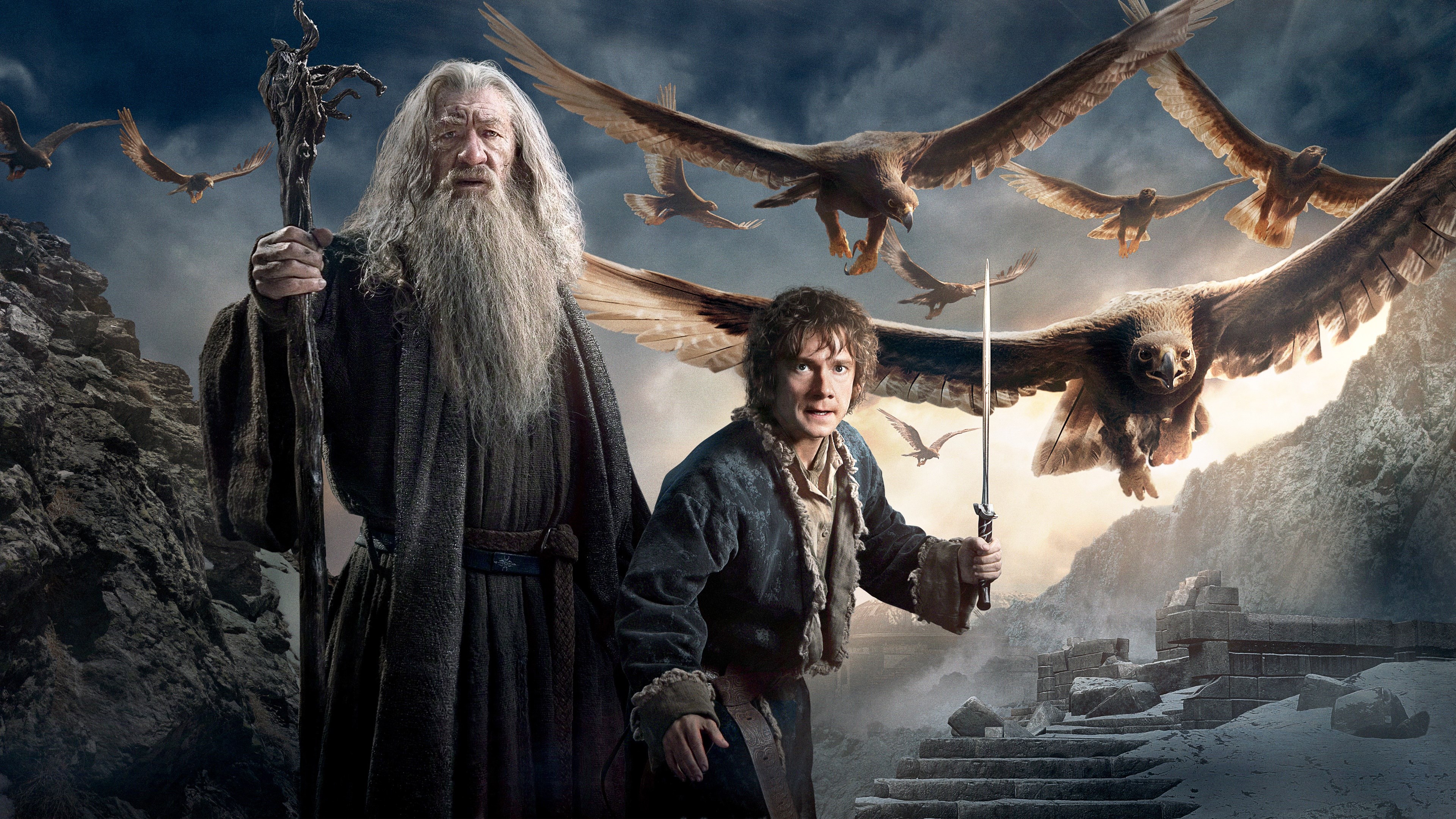 Bilbo Baggins And Gandalf - HD Wallpaper 
