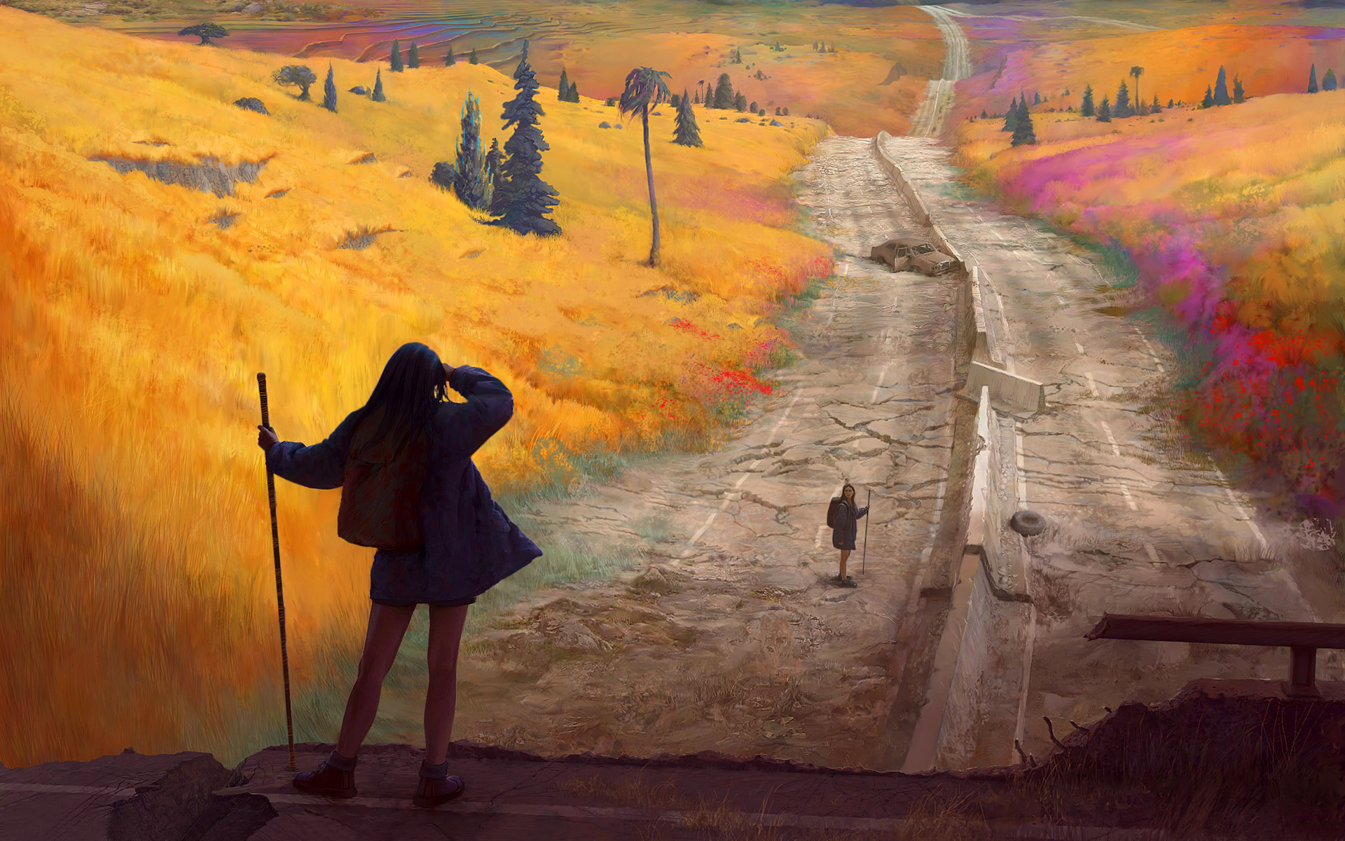 Adventure Girl Art - HD Wallpaper 