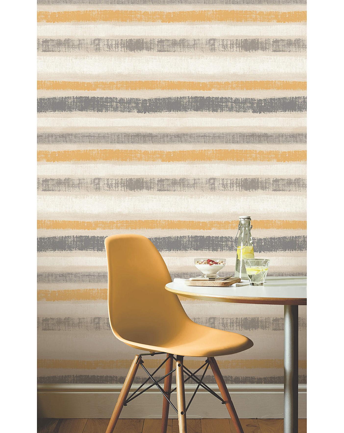 Grey And Yellow Wallpaper Stripe - HD Wallpaper 