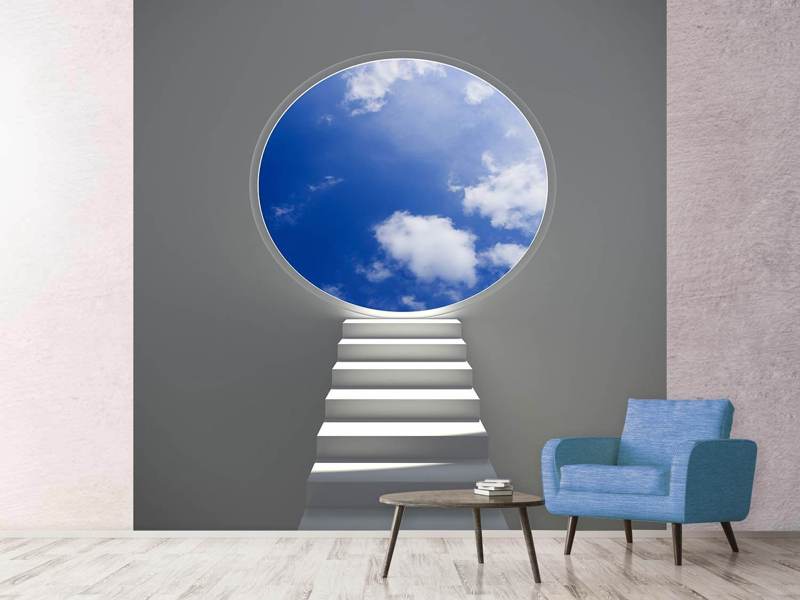 Photo Wallpaper Stairway To Heaven - Open Door - HD Wallpaper 