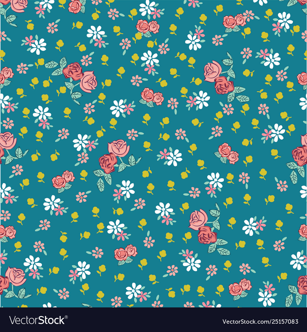 Ditsy Floral Pattern Vector - HD Wallpaper 