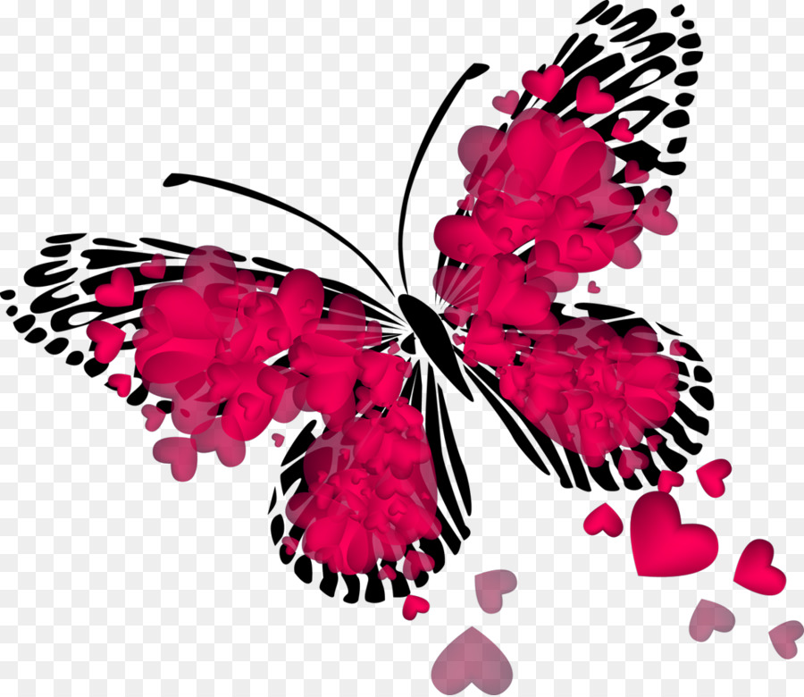 Butterfly Clip Art Valentine - HD Wallpaper 