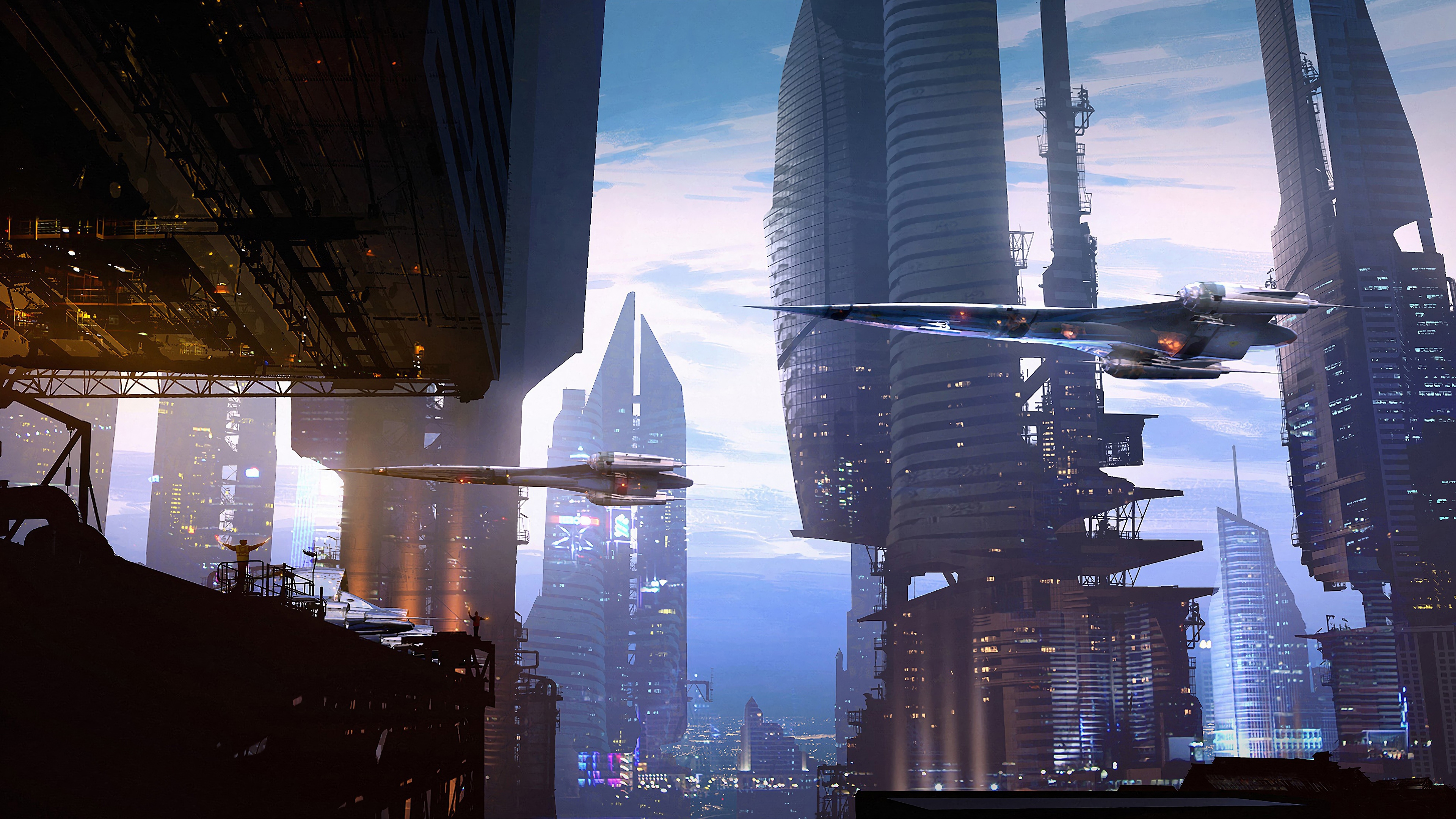 Sci Fi City Wallpaper 4k - HD Wallpaper 