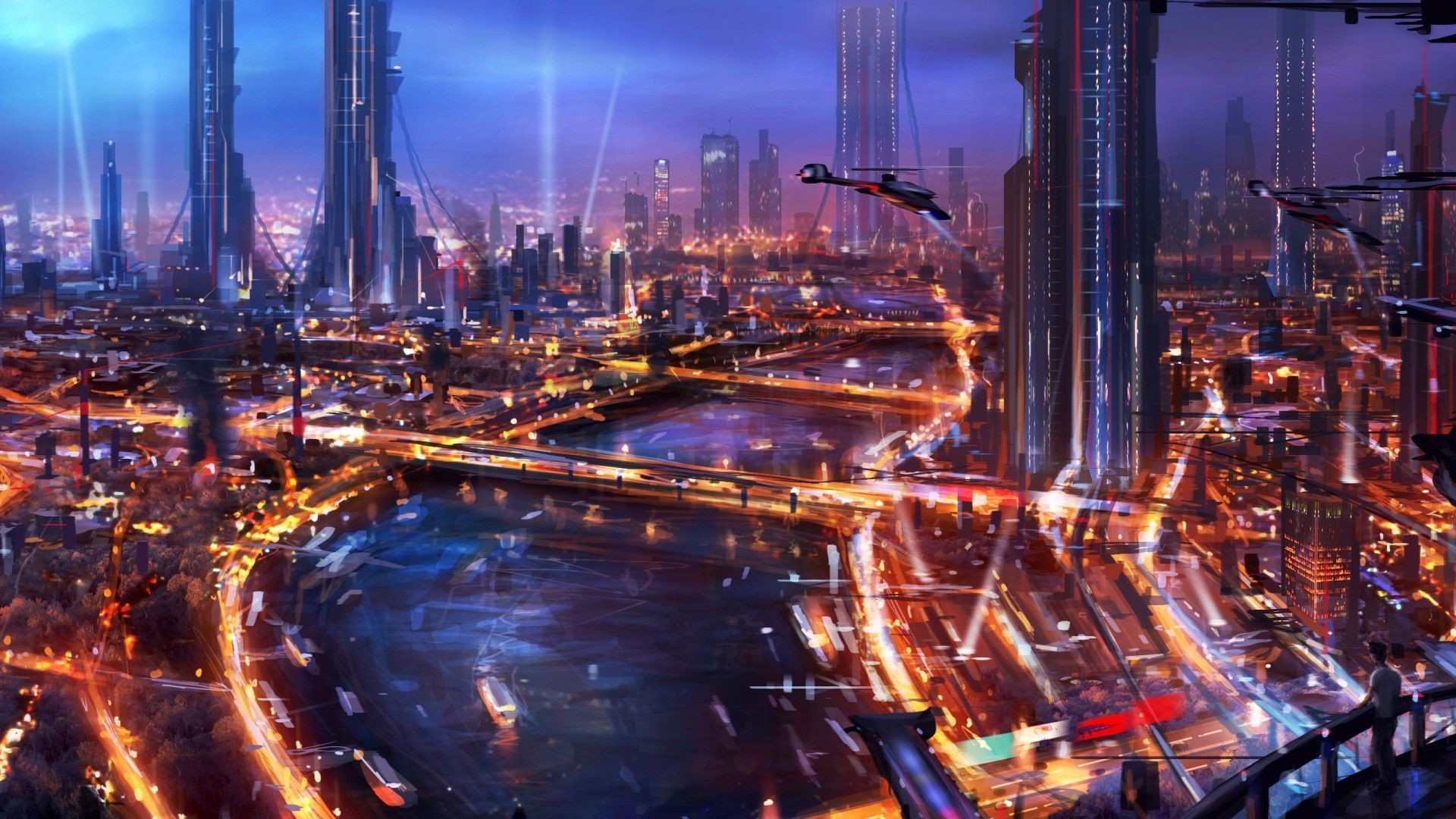 Cyberpunk City Wallpaper 4k - HD Wallpaper 