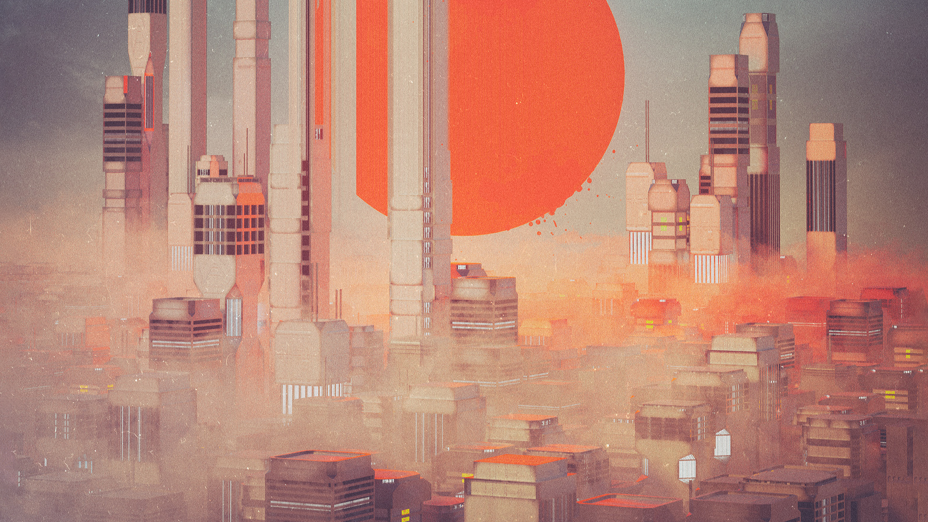 Hd Sci Fi City - HD Wallpaper 