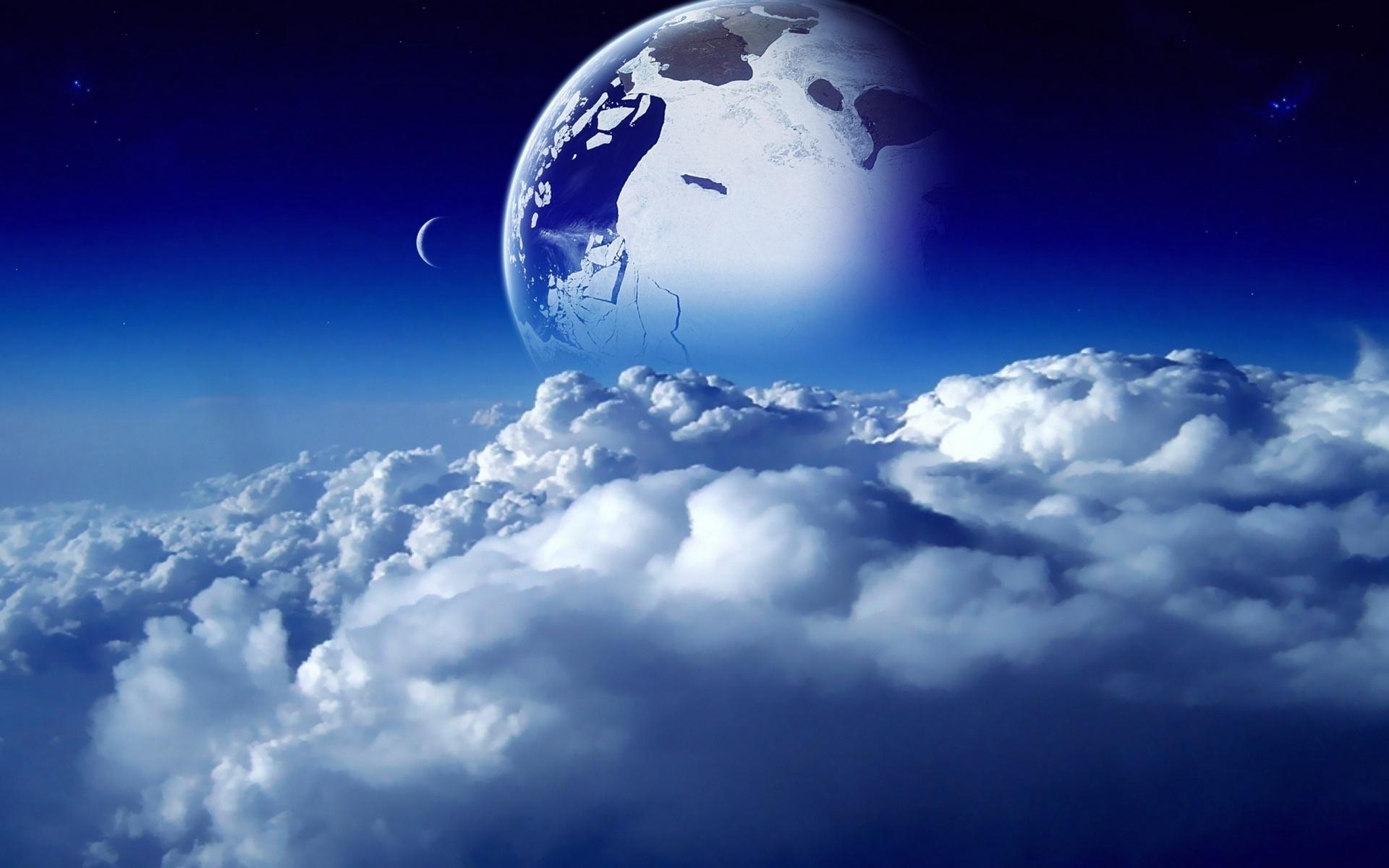 Hd Sci Fi Space Nature Clouds Sky Dream Moon Planets - Dream Planets - HD Wallpaper 
