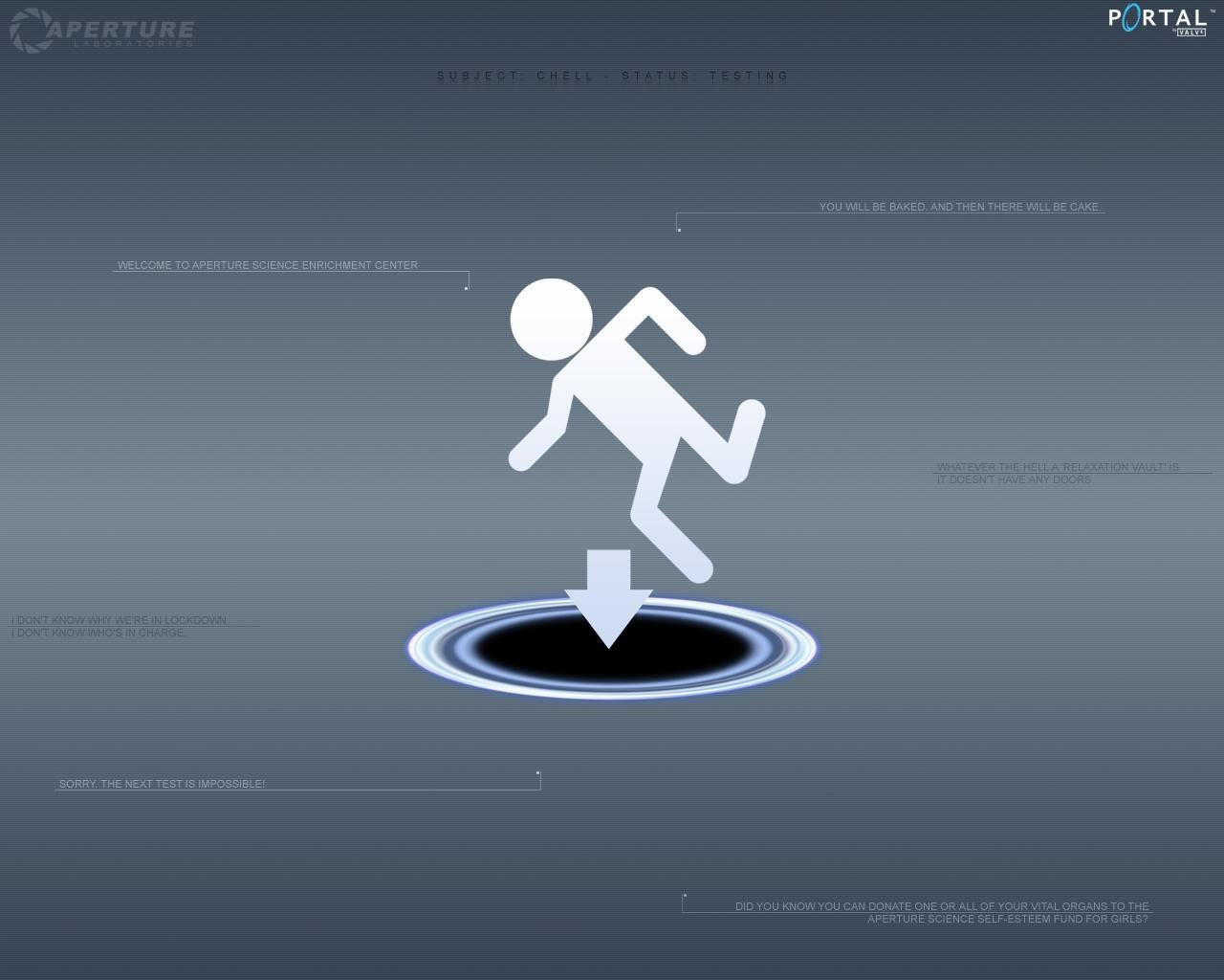 Download Hd Aperture Science Computer Background Id - Portal 2 - HD Wallpaper 