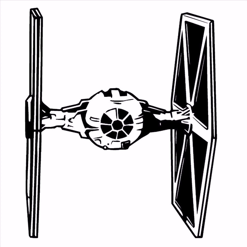 Tie Fighter Black And White - HD Wallpaper 