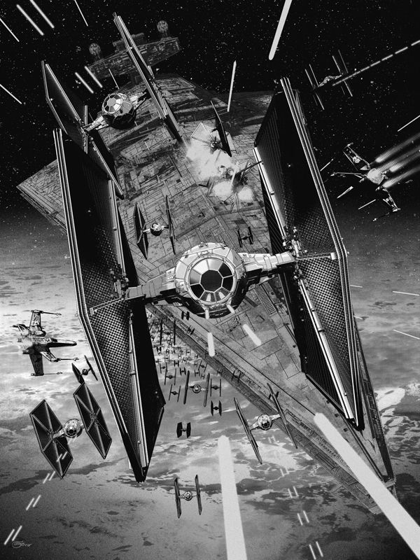 Star Wars Tie Fighter Art - HD Wallpaper 