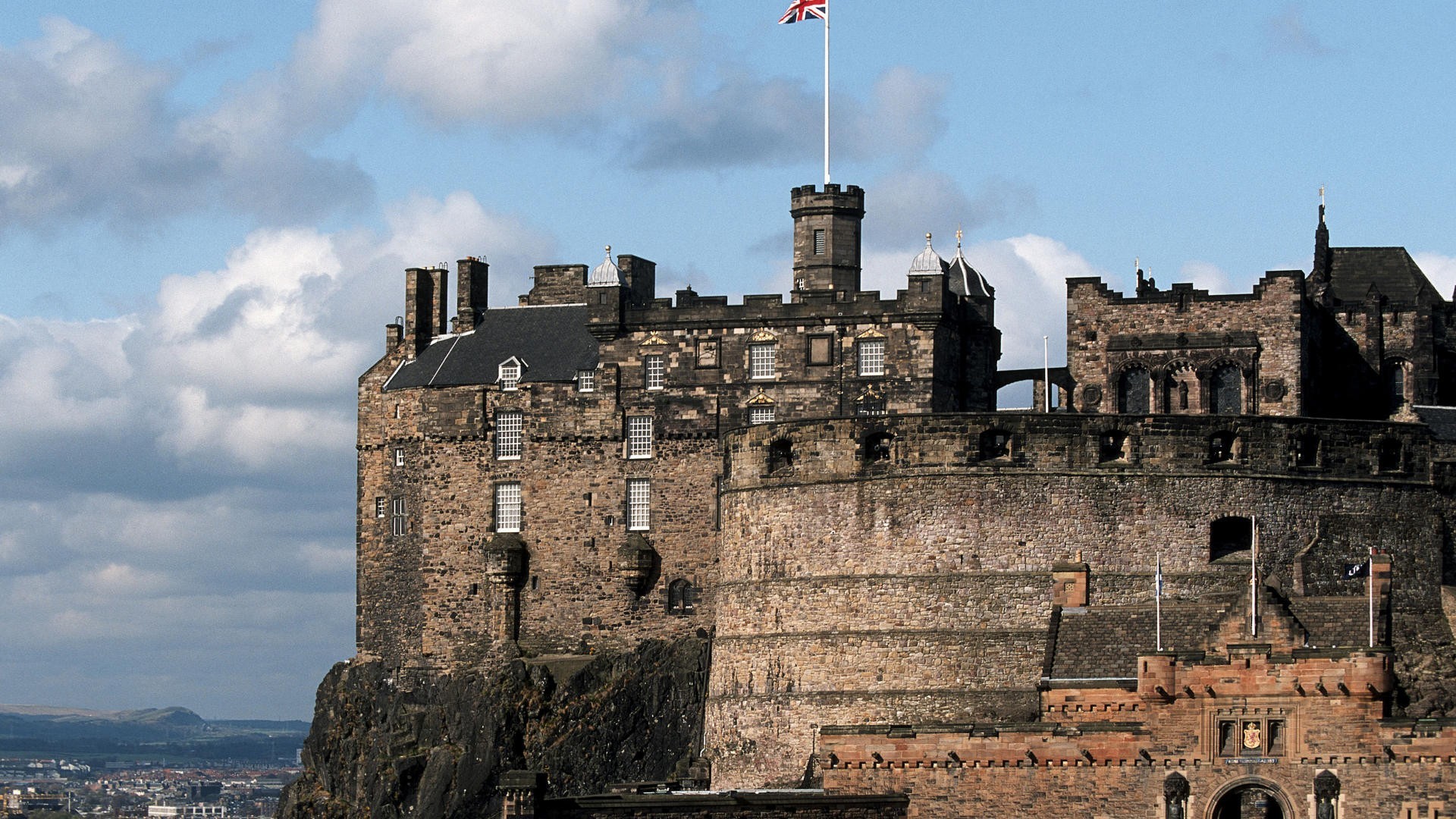 Wallpaper Edinburgh Castle Scotland Old City - Edinburgh Castle - HD Wallpaper 