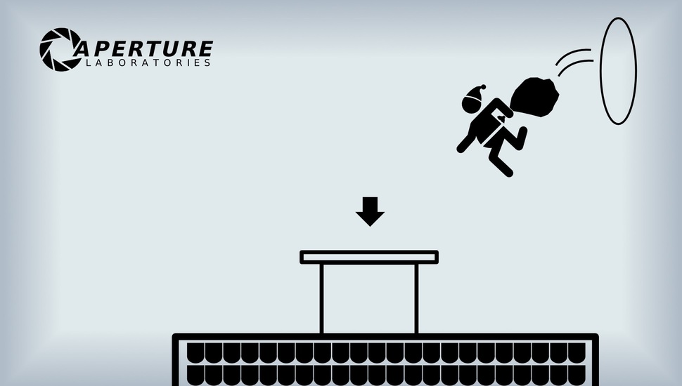 Portal, Aperture, Christmas Desktop Background - Aperture Science Christmas - HD Wallpaper 