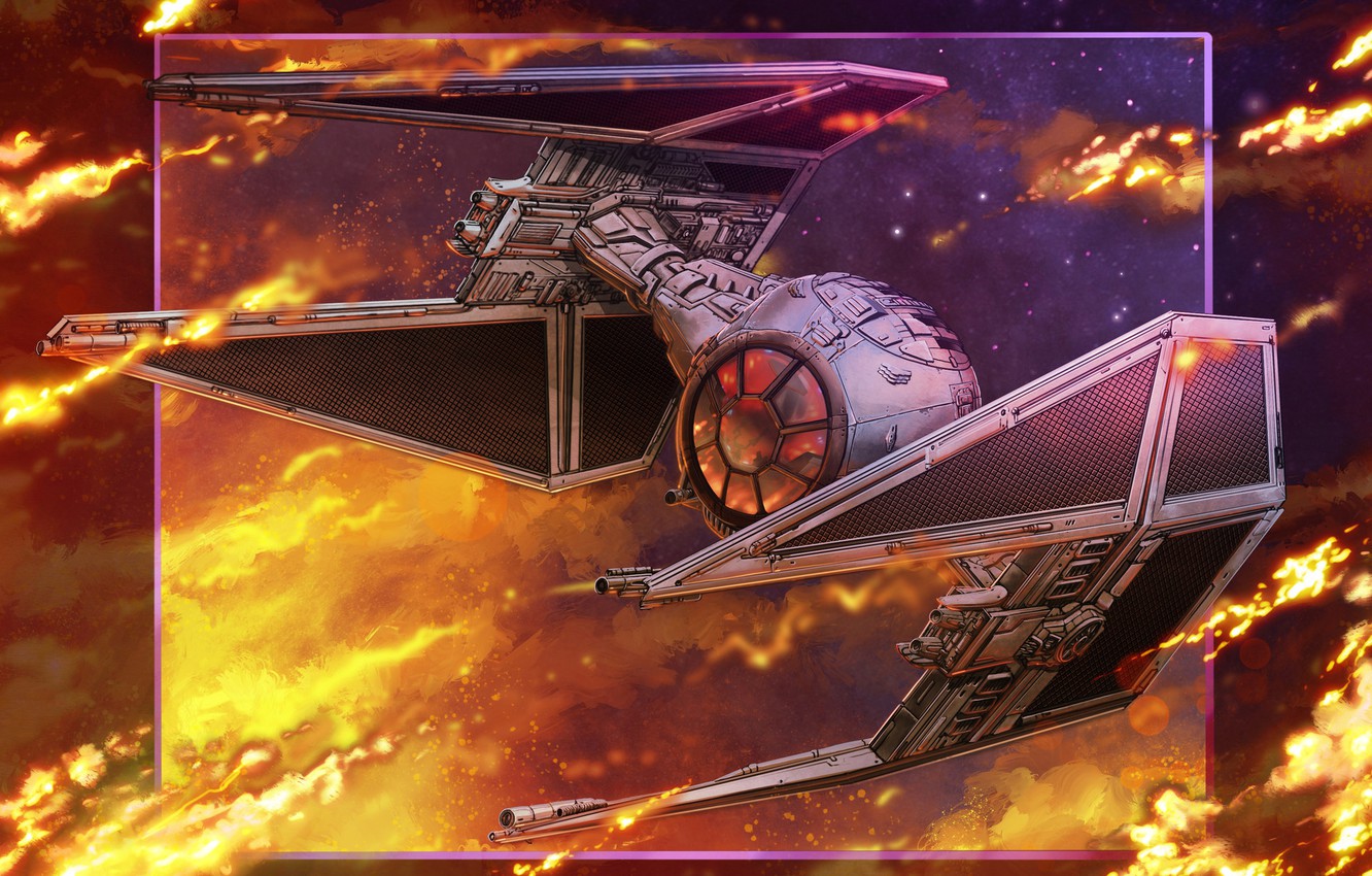 Photo Wallpaper Star Wars, Fantasy, Art, Star Wars, - Tie Interceptor - HD Wallpaper 