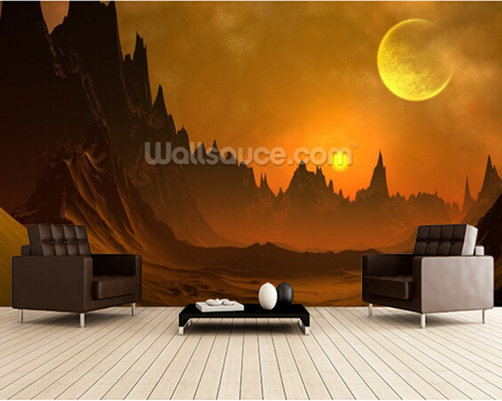 Sci Fi Wall Painting - HD Wallpaper 