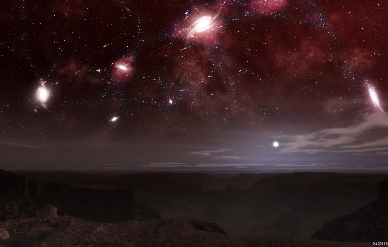 Photo Wallpaper The Sky, Stars, Night, Constellation, - Alien Night Sky - HD Wallpaper 