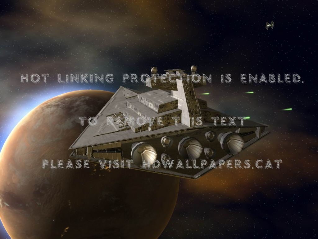 Star Destroyer Tie Fighter Planet Firing - Spaceplane - HD Wallpaper 