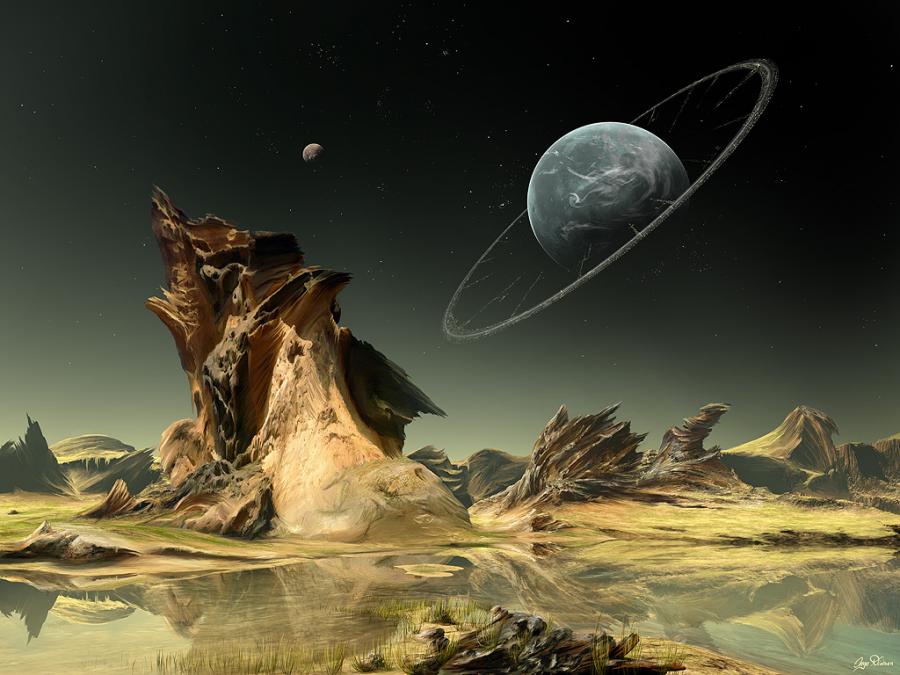 Sci Fi Planet Landscape - HD Wallpaper 