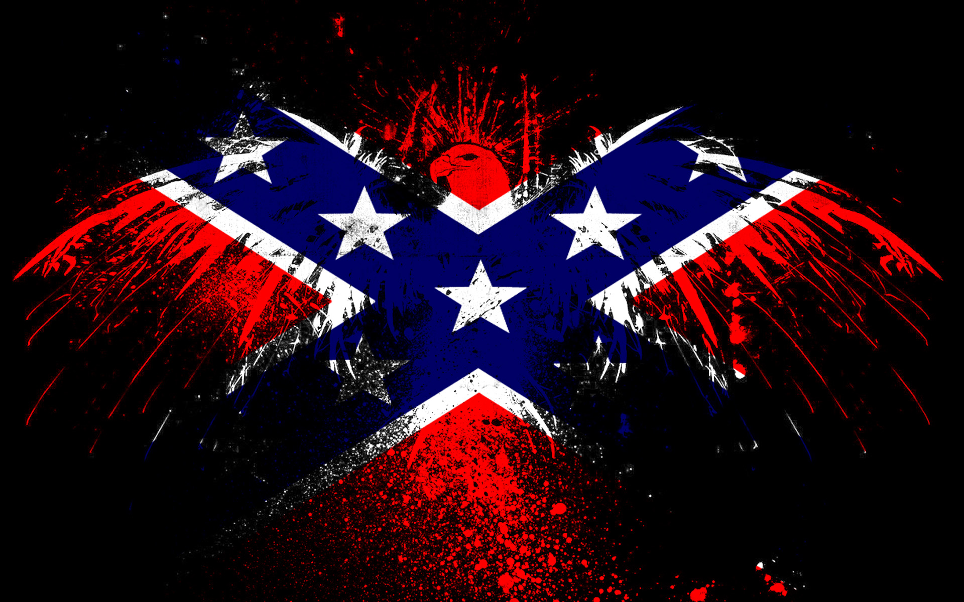 Confederate Flag Eagle - HD Wallpaper 