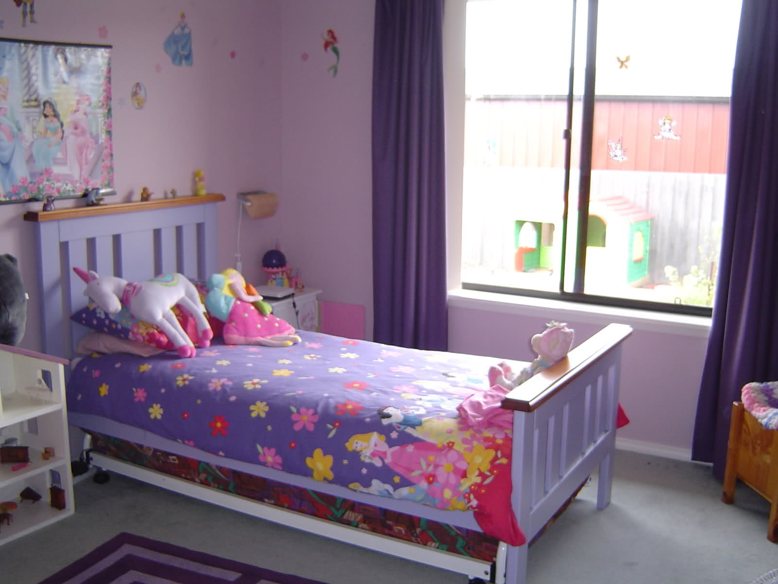 Excelent Kids Bedroom With Purple Kids Room Curtains - Teen Single Bed Room Ideas - HD Wallpaper 