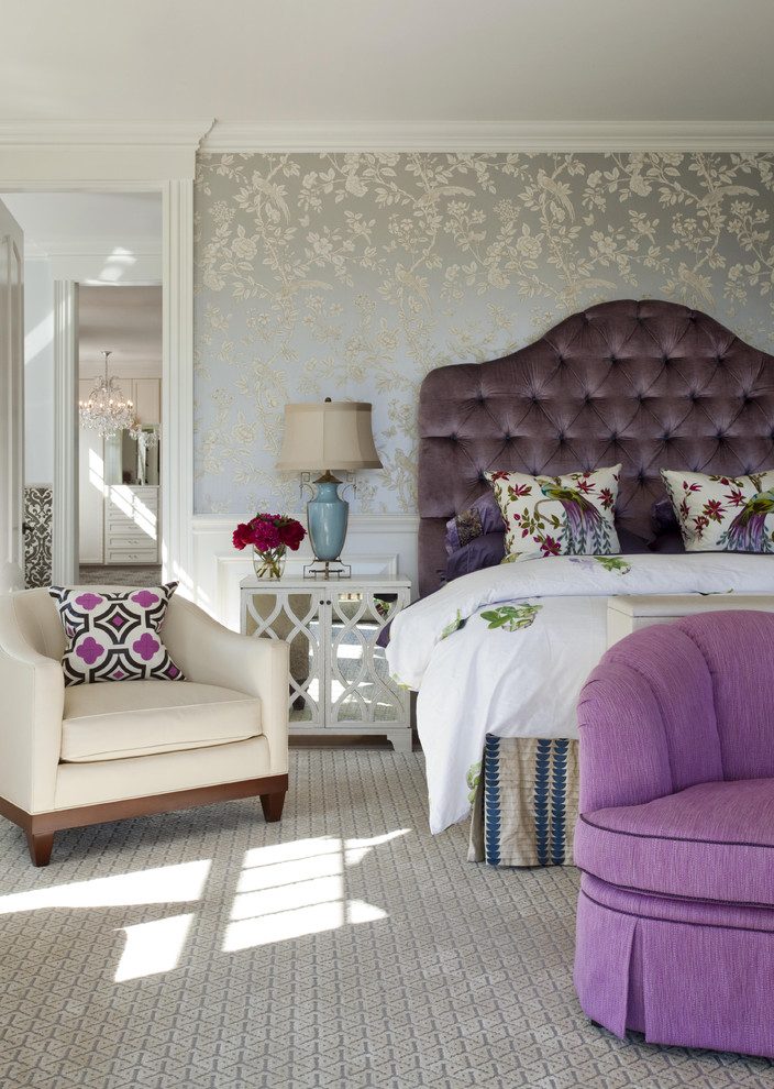 Boston Lilac Bedrooms Bedroom Traditional With Window - HD Wallpaper 
