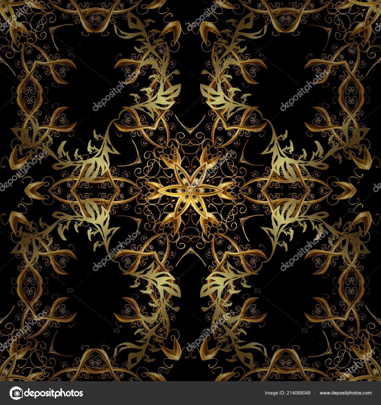 Орнаменты Барокко Золотого Цвета - HD Wallpaper 