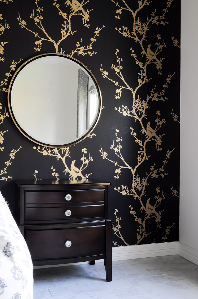 The Wais Mirror By Holly Martin Adds A Touch Of Glamour Black Wallpaper Bedroom Ideas 750x1129 Wallpaper Teahub Io