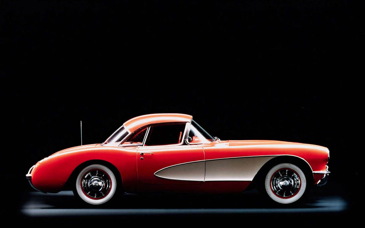 Chevrolet Corvette C1 1953 Red White Stripe Wallpaper - Chevrolet Corvette 1953 Г - HD Wallpaper 