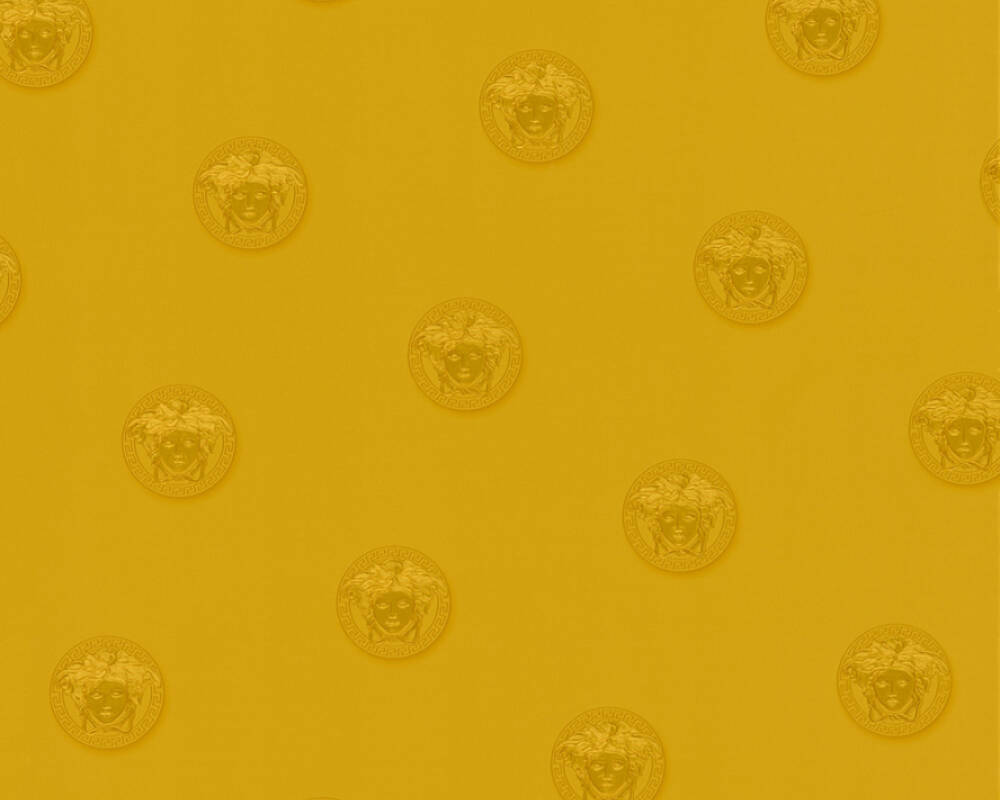 Versace Home Wallpaper Fabric, Gold, Metallic, Yellow - Circle - HD Wallpaper 