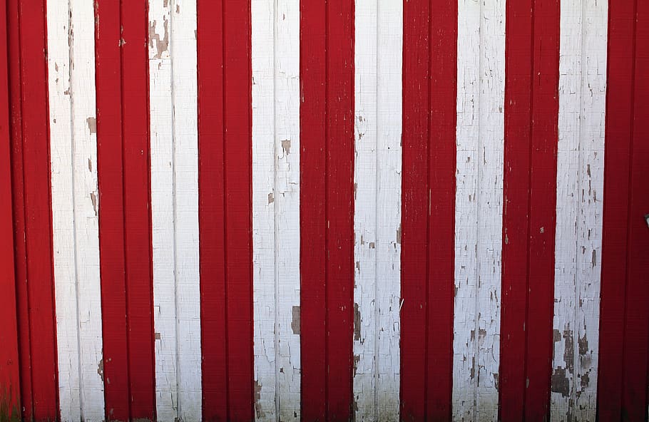 Red And White, Lines, Stripes, Broken Paint, Wall, - Plank - HD Wallpaper 