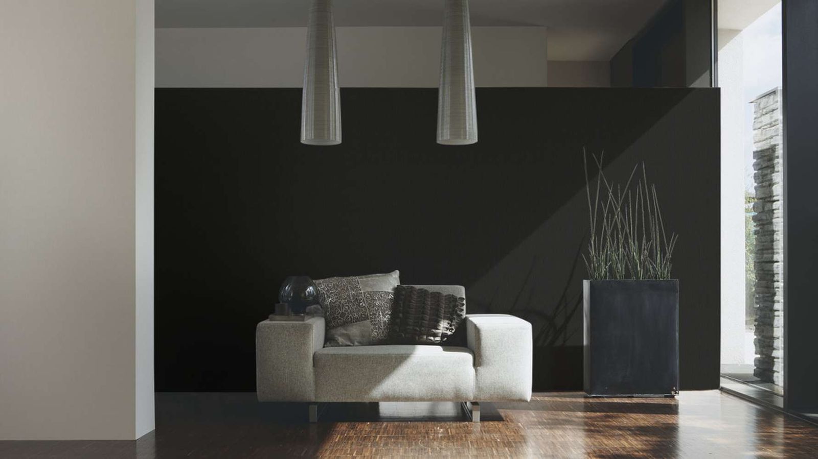 Streifen Tapete Schwarz Grau - HD Wallpaper 