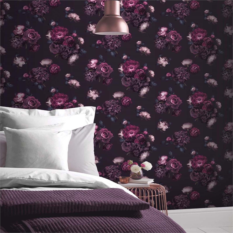 Arthouse Euphoria Floral Plum - HD Wallpaper 