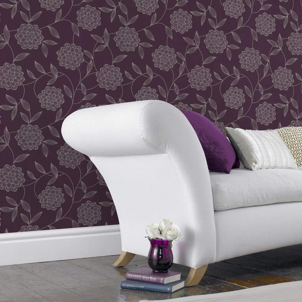 Plum Feature Wall Living Room - HD Wallpaper 