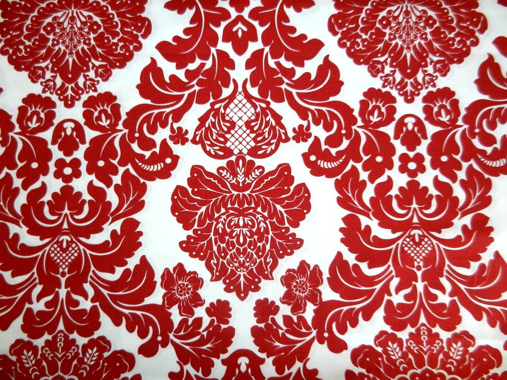 Red And White Damask Background - HD Wallpaper 