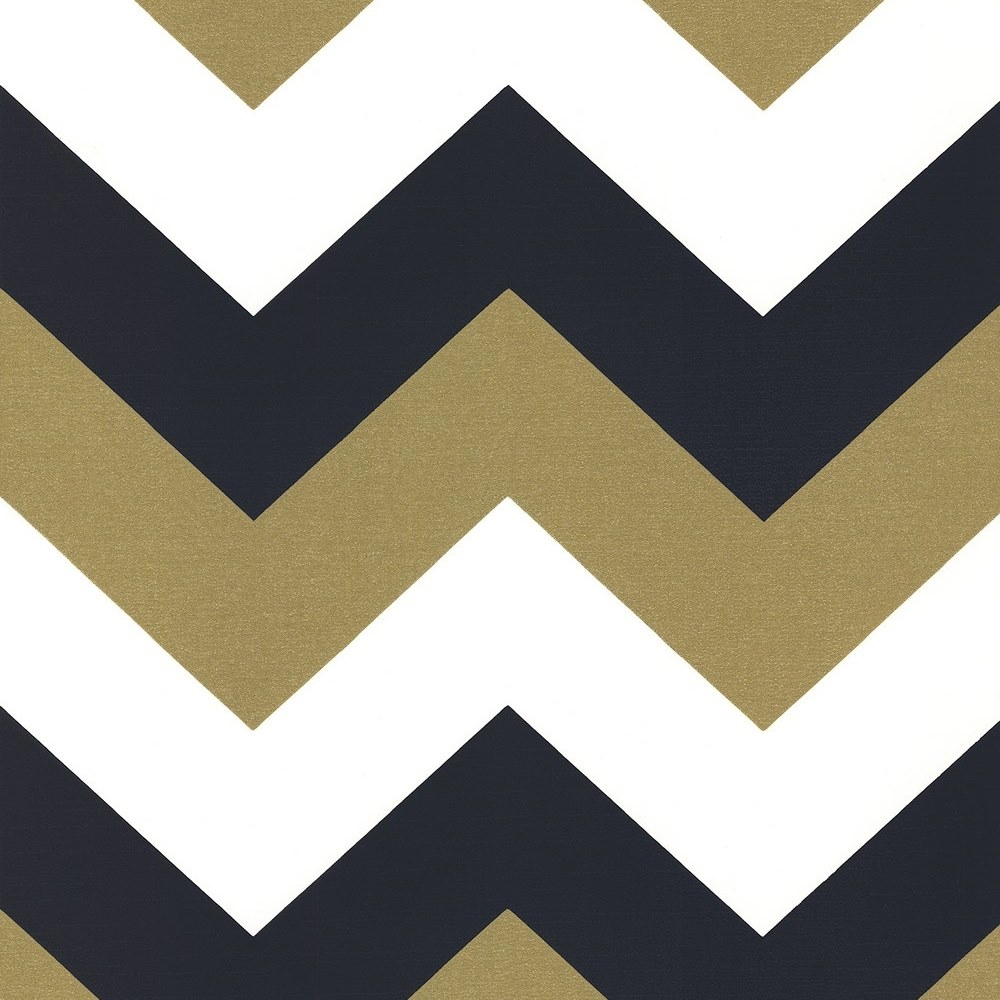 Arthouse Glitterati Chevron Black Gold Wallpaper - Wood - HD Wallpaper 