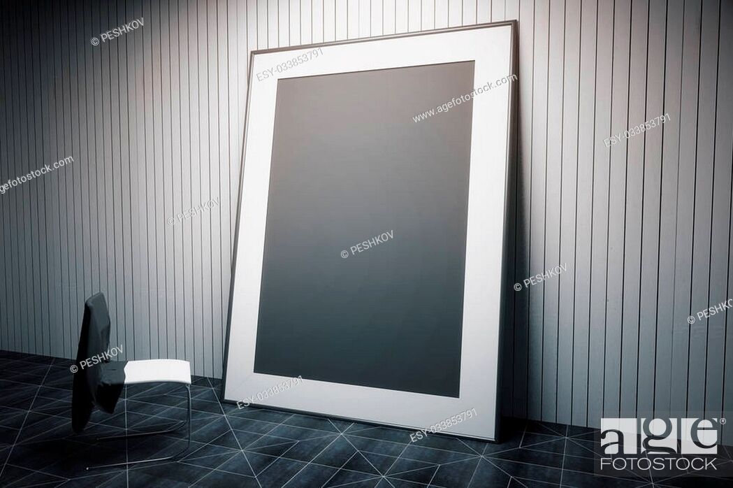 Sideview Of Chair And Blank Picture Frame Leaning On - Stock Photography - HD Wallpaper 