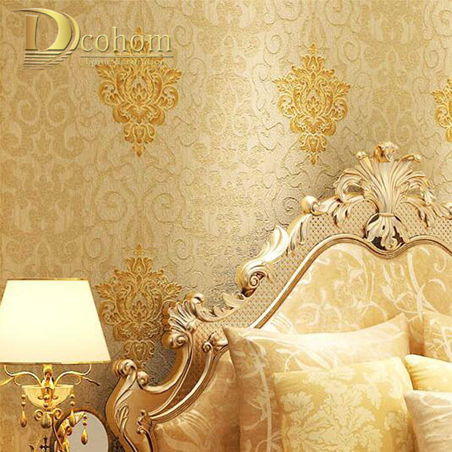 Red And Gold Wallpaper For Room Walls - HD Wallpaper 