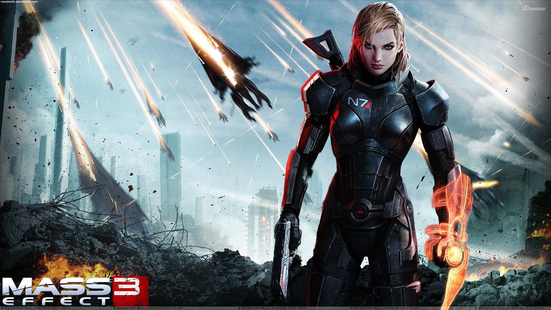 Mass Effect Wallpaper Femshep - HD Wallpaper 