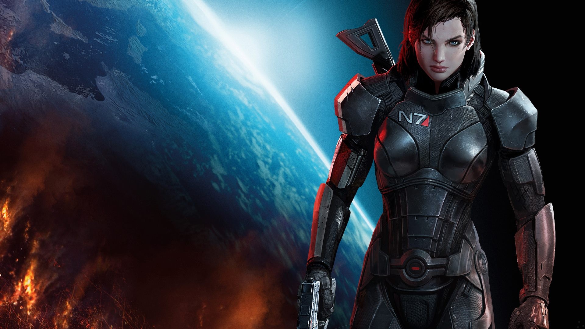 Mass Effect Wallpaper Femshep - HD Wallpaper 