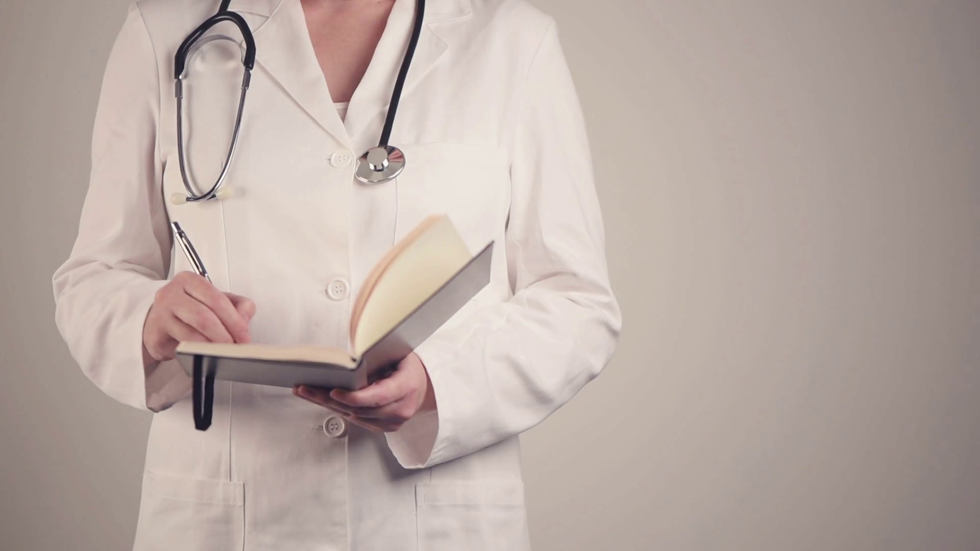 1920x1080, Female Doctor In White Uniform Writing Notes - Nurse - HD Wallpaper 