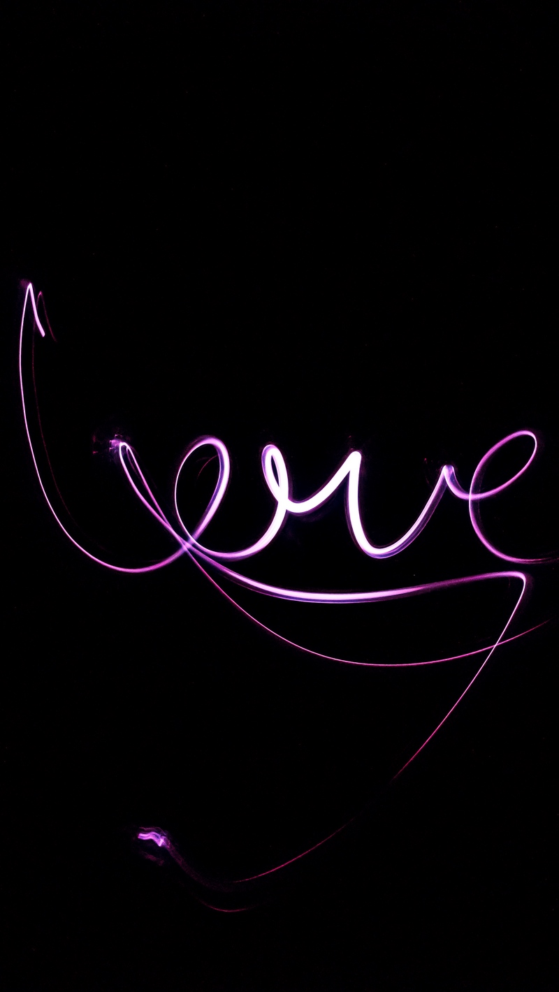 Wallpaper Neon, Love, Inscription, Text, Dark Background - Calligraphy - HD Wallpaper 