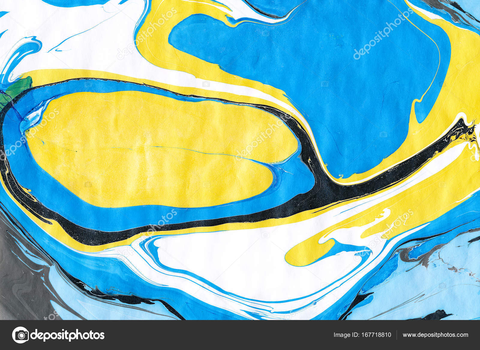 Blue White And Yellow Marble - HD Wallpaper 