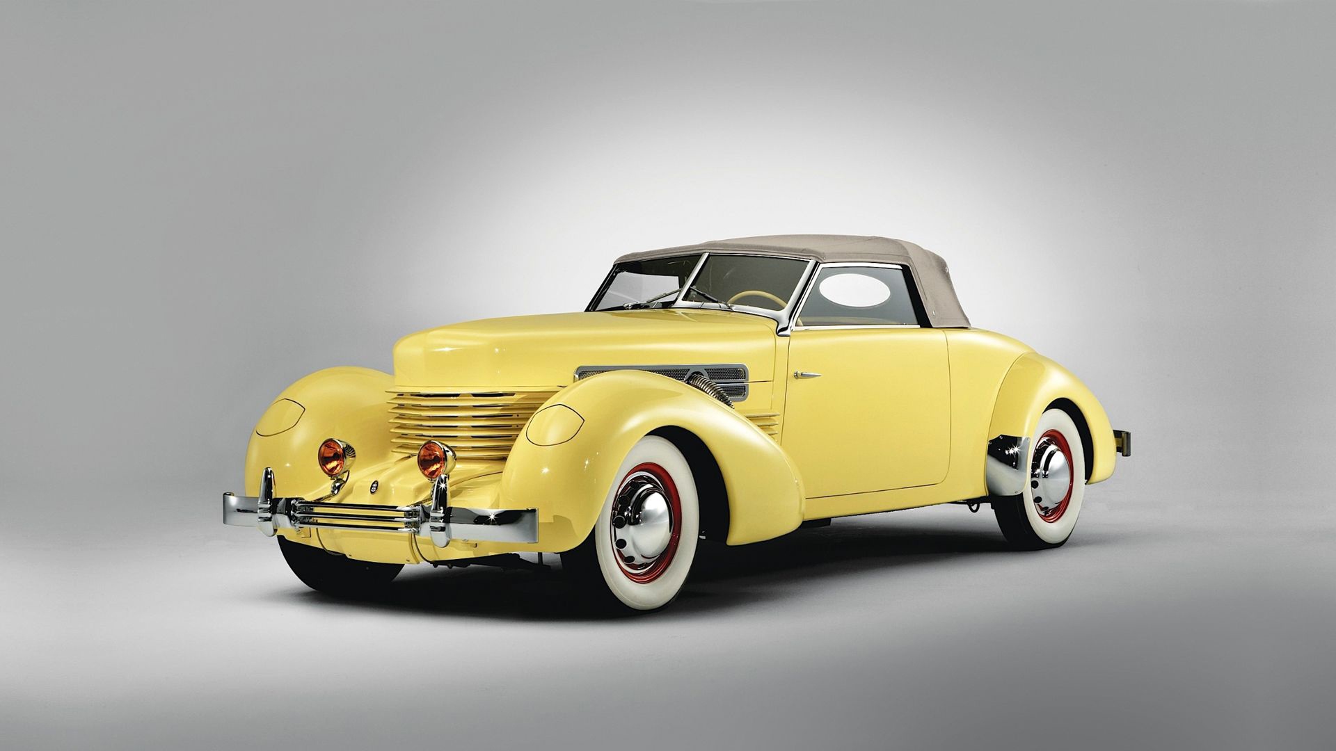 Wallpaper Yellow Retro Car - Old Fashioned Yellow Car - HD Wallpaper 