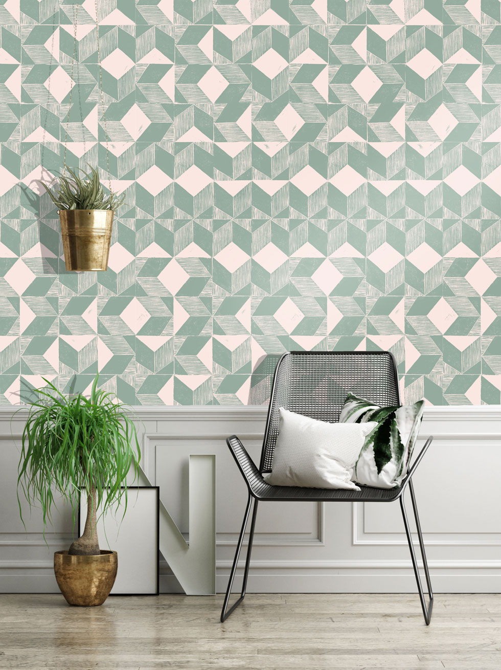 Cuboid Sage And Putty - Poster - HD Wallpaper 