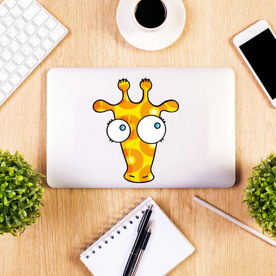 Cartoon Cute Giraffe Head Color Wall Sticker Colorful - Carton Wallpapers For Laptop - HD Wallpaper 