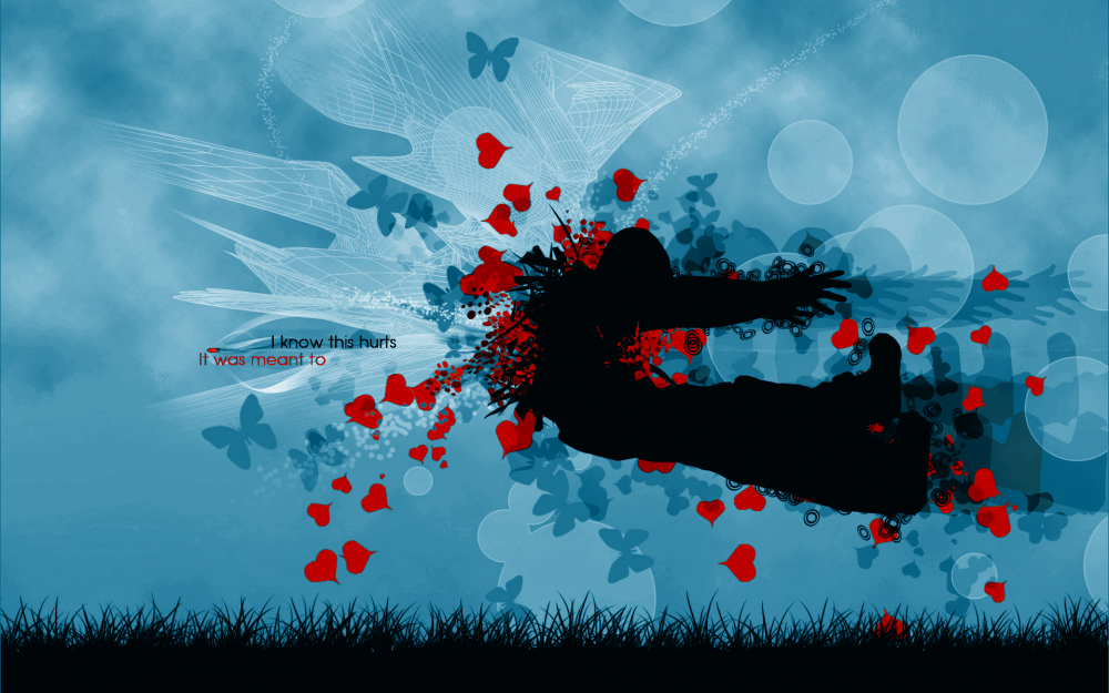 Anime Boy, Shadow, Wise Words, Truth Hurts - Hurts It Was Meant - HD Wallpaper 